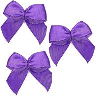 🎀 350-pack mini purple satin ribbon bows for treat bags, crafts, and sewing (1 inch) logo