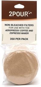 img 3 attached to 🔄 350x (1 Pack) Reusable Replacement Paper Filters for Aeropress Coffee Maker - Vegan, Non-Bleached, Natural"