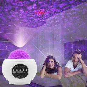 img 2 attached to 🌌 Starry Night Light Projector with Bluetooth Music Speaker - Galaxy Nebula LED for Bedroom, Adults, and Kids