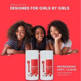 img 2 attached to Natural Strawberry Vanilla Deodorant Stick for Girls 7 & Up - Aluminum-Free, Strong Formula - Teen & Kids Underarm Protection - Light, Fresh, and Grownish