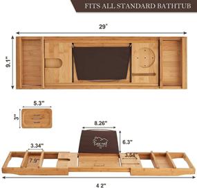 img 2 attached to EASE WAY Bathtub Extendable Organizer Natural