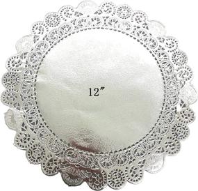 img 3 attached to PEPPERLONELY Silver Classic Metallic Doilies: Elegant Décor for a Touch of Sophistication