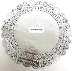 img 1 attached to PEPPERLONELY Silver Classic Metallic Doilies: Elegant Décor for a Touch of Sophistication