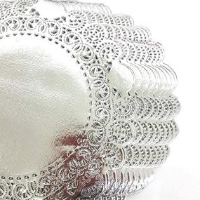 img 2 attached to PEPPERLONELY Silver Classic Metallic Doilies: Elegant Décor for a Touch of Sophistication