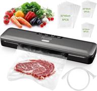 🔌 herrfilk portable vacuum sealer machine: efficient food sealing for dry & wet foods with led indicator lights, suction hose, and 15 vacuum bags logo