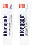 🦷 biorepair whitening toothpaste with microrepair – 2.5 fl oz (75ml) tubes (pack of 2) – imported from italy logo