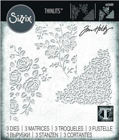 img 2 attached to 🔳 Sizzix Thinlits Die Set 3PK - Mixed Media, 9.53cm x 9.53cm to 7.3cm x 8.89cm