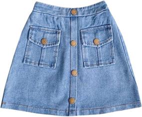 img 4 attached to 👧✨ Ameyda Kids Elastic Scooter for Toddler Girls: Stylish Skirts & Skorts Clothing