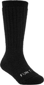 img 1 attached to 🧦 4 Pairs of FUN TOES Boys or Girls Heavy 60% Merino Wool Thermal Solid Color Socks