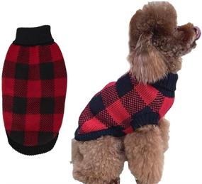 img 2 attached to A&L Dog Reindeer Holiday Pet Clothes Sweater: Classic Red Attire for Dogs, Puppies, Kittens, and Cats