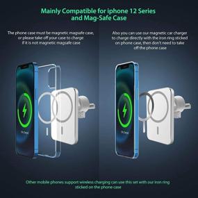 img 3 attached to 15W Qi Magnetic Car Air Vent Mount Charger: Fast Wireless Charging, Automatic Clamping, Compatible with iPhone 12/12 Mini/12 Pro/12 Pro Max