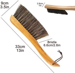 img 3 attached to 🖌️ AMERWASH PLUS 13-Inch Shop Brush with Horsehair Bristles: Ideal for Furniture, Drafting, Patio Cleaning - Includes Hand Broom, Bench Duster, and 2 Microfiber Cleaning Cloths