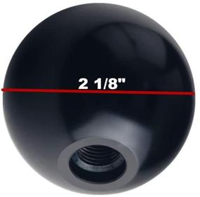 img 1 attached to 🚗 DEWHEL Black/Red Aluminum Fing Fast Shift Knob: Enhance Your Shifting with 5 Speed Short Throw Shifter M12x1.25 M10x1.5 M10x1.25 M8x1.25
