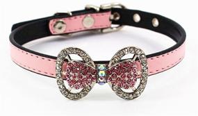 img 2 attached to Cocopet Bling Rhinestone Pet Bow Tie Collar Necklace Jewelry for Small or Medium Dogs Cats, Female Puppies - Ideal for Chihuahua, Yorkie - Cute Costume Outfits - Lightweight and Adjustable Buckle (XS)