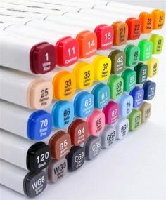 img 3 attached to 🖌️ MMFB Arts Premium Dual Tips Markers (40 Colors Pack A) with Extra Pens – Fine Liner & Brightener – Double Sided (Fine & Chisel) Sketch for School Kids, Drawing Artists, Adult Coloring & Illustrations: A Comprehensive Review