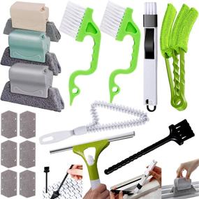 img 4 attached to 🧹 J&K Ink Window Cleaning Brushes: 13 Pcs Set for Effortless Cleaning of Window Gaps, Corners, Blinds, and Sliding Door Tracks