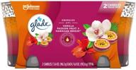 🕯️ glade 2in1 candle jar, hawaiian breeze & vanilla passion fruit, 3.4 oz, 2 count - air freshener logo