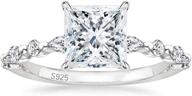 💍 elegant eamti 2ct 925 sterling silver princess cut cz engagement ring with marquise &amp; round cubic zirconia wedding band - available in sizes 5-11 for women logo