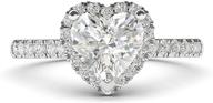 simulated heart shaped diamond engagement promise logo