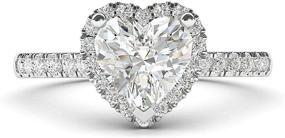 img 4 attached to Simulated Heart Shaped Diamond Engagement Promise