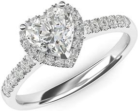 img 3 attached to Simulated Heart Shaped Diamond Engagement Promise