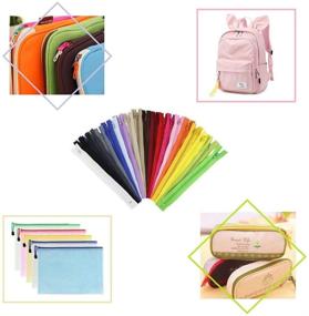 img 2 attached to 🌈 Colorful 9 Inch Nylon Coil Zippers - 100PCS for Sewing Crafts Tailor and Clothing (20 Colors)