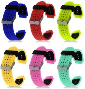 img 1 attached to 📲 HWHMH Vibrant Silicone Bands + Pin Removal Tools for Garmin Forerunner 220/230/235/620/630/735XT - Tracker not Included, Bands Replacement Only