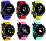 📲 hwhmh vibrant silicone bands + pin removal tools for garmin forerunner 220/230/235/620/630/735xt - tracker not included, bands replacement only logo