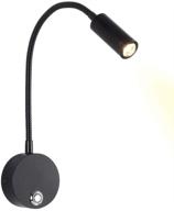 zazentech dc 12v reading light: flexible gooseneck lamp with touch control, usb charging port - ideal for car, van, boat, motorhome (black) logo