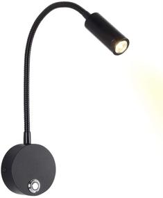 img 4 attached to ZazenTech DC 12V Светильник для чтения: Гибкая гусиная лампа с сенсорным управлением, порт USB для зарядки - идеально подходит для автомобиля, фургона, лодки, дома-на-колесах (черный)