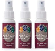 wine away red wine stain remover - ultimate fabric upholstery and carpet cleaner spray solution - eliminates wine spots - spray and wash laundry for deep stain removal - wine out - odorless - 2 ounce, set of 3 logo