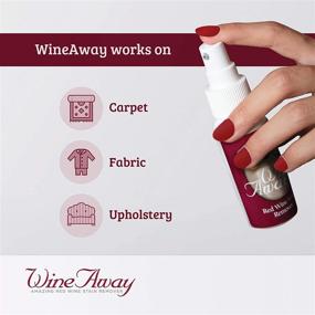 img 2 attached to Wine Away Red Wine Stain Remover - Ultimate Fabric Upholstery and Carpet Cleaner Spray Solution - Eliminates Wine Spots - Spray and Wash Laundry for Deep Stain Removal - Wine Out - Odorless - 2 Ounce, Set of 3