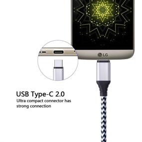 img 1 attached to 🔌 FiveBox 5Pack 6FT USB Type C кабель телефонное зарядное устройство для быстрой зарядки Motorola Moto G8 G7 Power/Plus/Play, G6, G6 Plus (не для G6 Play), X4, Z4, Z3, Z3 Play, Z3 Force, Z2, Z2 Force, Z Droid.