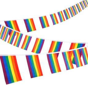 img 2 attached to 🏳️ Whaline 38 Flags Gay Pride Banner: Vibrant Rainbow String Bunting for Memorable LGBT Festival Party Celebration & Decoration