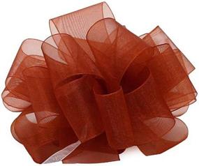 img 1 attached to 🎀 Berwick Simply Sheer Asiana Ribbon - 1.5 Inch Width X 100 Yards - Rust Ribbon by Offray Berwick LLC