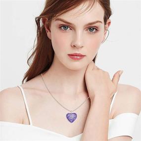 img 3 attached to 925 Sterling Silver Heart Urn Pendant for Pet/Human 💕 Ashes - Memorial Jewelry Gift for Women with CZ Crystals