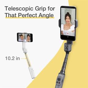 img 2 attached to Zhiyun Smooth-X: Foldable Smartphone Gimbal Stabilizer and Selfie Stick - Gray