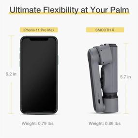 img 3 attached to Zhiyun Smooth-X: Foldable Smartphone Gimbal Stabilizer and Selfie Stick - Gray