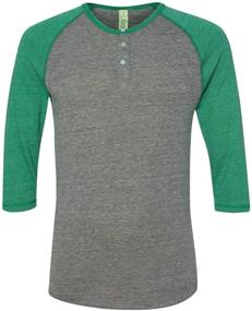 img 2 attached to 👕 SEO-Optimized Alternative Three Quarter Sleeve Henley with Raglan Detail