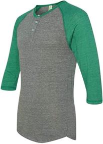 img 3 attached to 👕 SEO-Optimized Alternative Three Quarter Sleeve Henley with Raglan Detail