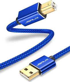 img 4 attached to 🔵 JSAUX 6ft USB 2.0 Printer Cable | High Speed Male to Male Printer Scanner Cord | Compatible with HP, Canon, Dell, Epson, and More (Blue)