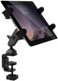 img 3 attached to 📱 Versatile Arkon Tablet Clamp Mount: Enhance Any Tripod, Cart, Table or Desk with iPad Air 2, iPad 4/3/2, iPad Pro – Retail Edition in Sleek Black