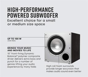 img 3 attached to 🔊 Enhanced Bass Performance with Polk Audio PSW10 10-inch Powered Subwoofer - Power Port Technology, Up to 100 Watts Output, Compact Design for Home Theater Systems, Effortless Setup, Black