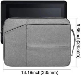 img 3 attached to 🎨 Waterproof Graphics Drawing Tablet Case Sleeve with Artist Glove - Small Medium Size | Compatible for Wacom Intuos Pro PTH451 PTH660 | Travel Portable Bag with Pocket Storage (Gray)