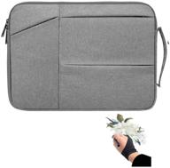 🎨 waterproof graphics drawing tablet case sleeve with artist glove - small medium size | compatible for wacom intuos pro pth451 pth660 | travel portable bag with pocket storage (gray) logo