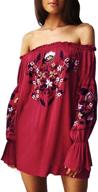 r vivimos women's embroidered shoulder dresses: stunning clothing for women logo