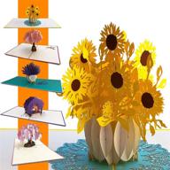 🌸 ndn line 3d pop up greeting card flower and tree packs: perfect for get well, birthdays, holidays, bridal showers, and more! (flower pack of 10) logo