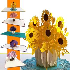 img 4 attached to 🌸 NDN LINE 3D Pop Up Greeting Card Flower and Tree Packs: Perfect for Get Well, Birthdays, Holidays, Bridal Showers, and More! (Flower Pack of 10)