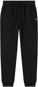 img 4 attached to 👖 Soft Brushed Fleece Sweatpants for Kids | Space Venture Casual Joggers for Boys or Girls (Ages 3-12)