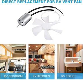 img 2 attached to 🔧 RV Vent Fan Blade Replacement - D-Shaft Motor for SnowyFox RV Vent, Camper Exhaust Fan, and Bathroom Vent - RV Roof Vent Fan Motor for Camper RV